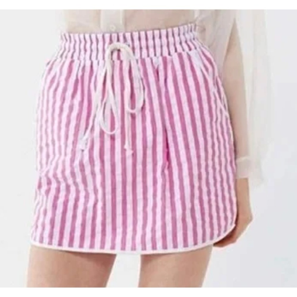 Urban Outfitters Striped Skirt‎ XL Drawstring Elastic Waist Casual Summer Cotton